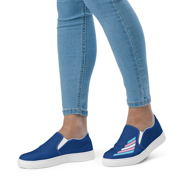 Transgender Pride Modern Navy Slip-On Shoes