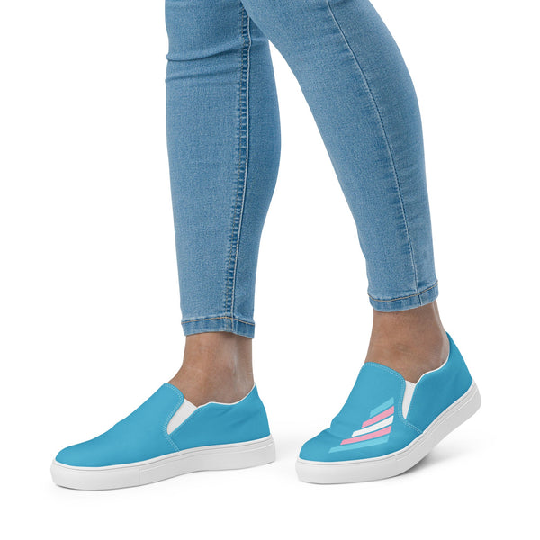 Transgender Pride Modern Blue Slip-On Shoes