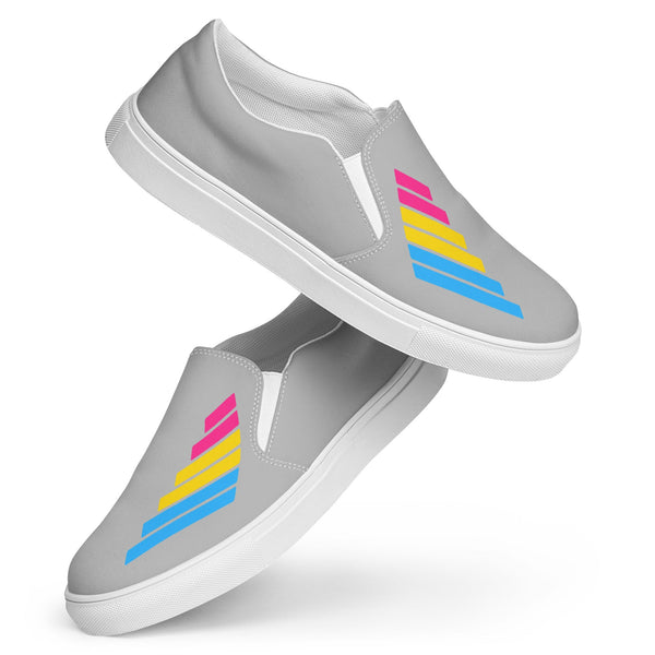 Pansexual Pride Modern Gray Slip-On Shoes