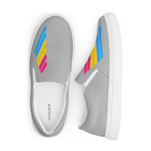 Pansexual Pride Modern Gray Slip-On Shoes