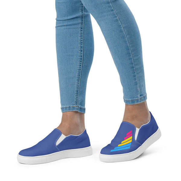 Pansexual Pride Modern Blue Slip-On Shoes