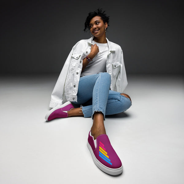 Pansexual Pride Modern Violet Slip-On Shoes