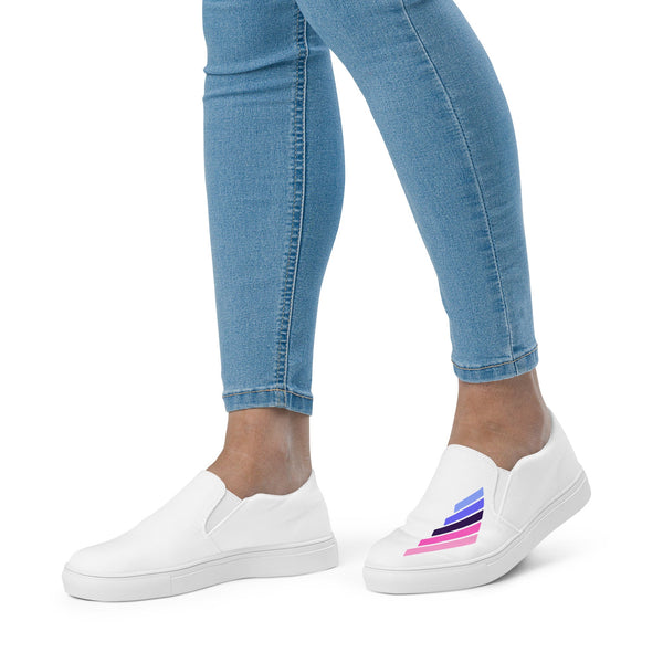 Omnisexual Pride Modern White Slip-On Shoes