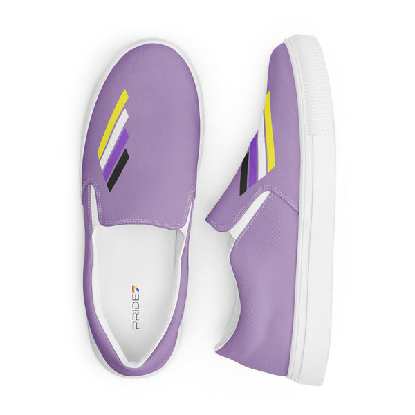 Non-Binary Pride Modern Purple Slip-On Shoes