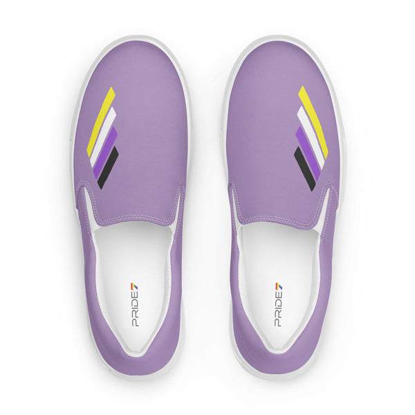 Non-Binary Pride Modern Purple Slip-On Shoes