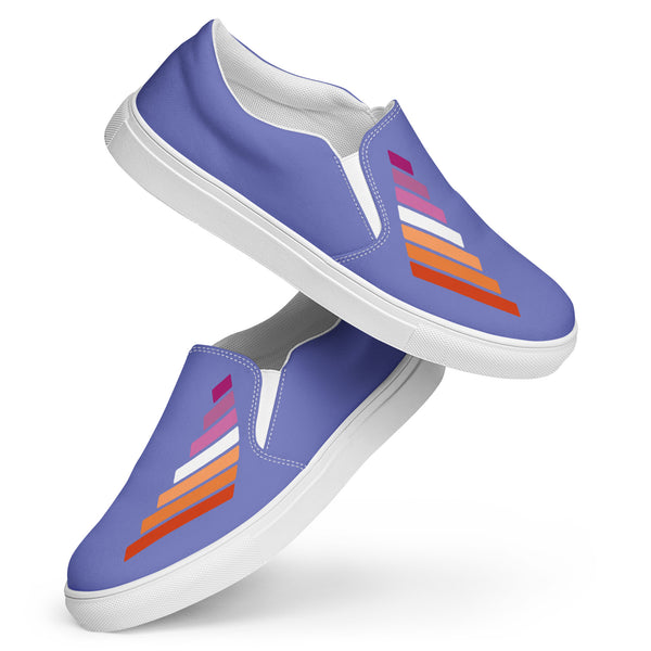 Lesbian Pride Modern Purple Slip-On Shoes