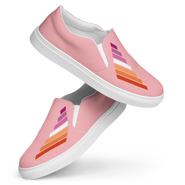 Lesbian Pride Modern Pink Slip-On Shoes