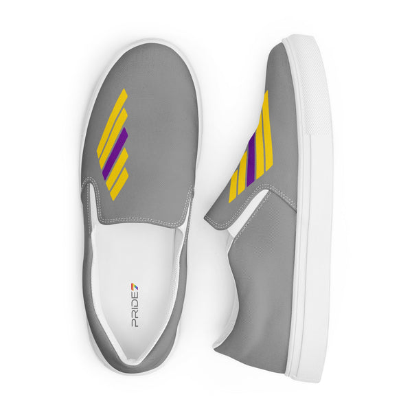 Intersex Pride Modern Gray Slip-On Shoes