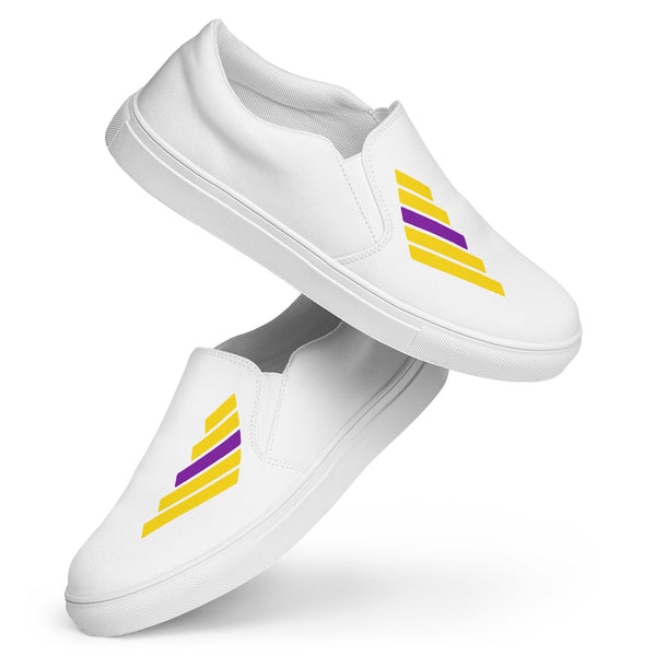 Intersex Pride Modern White Slip-On Shoes