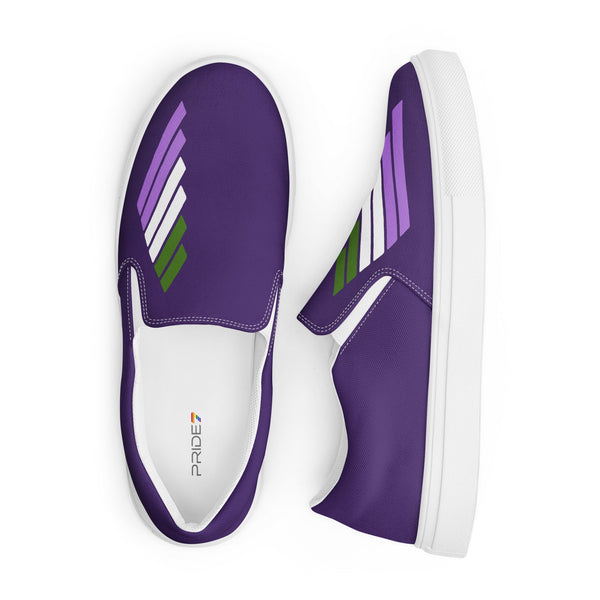 Genderqueer Pride Modern Purple Slip-On Shoes