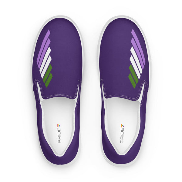 Genderqueer Pride Modern Purple Slip-On Shoes