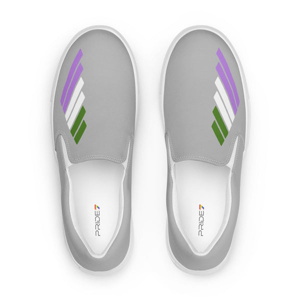 Genderqueer Pride Modern Gray Slip-On Shoes