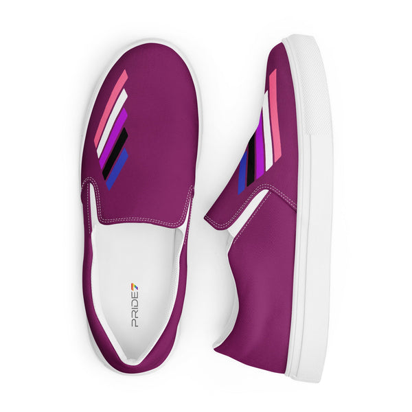 Genderfluid Pride Modern Violet Slip-On Shoes