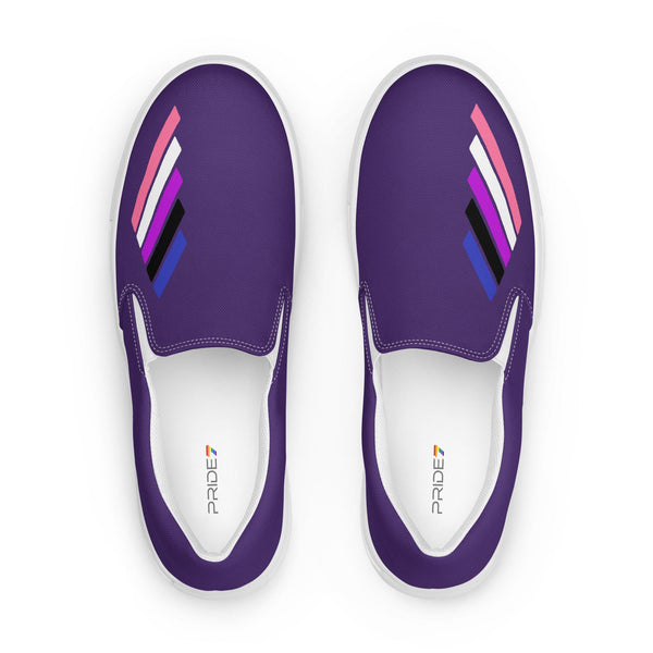 Genderfluid Pride Modern Purple Slip-On Shoes