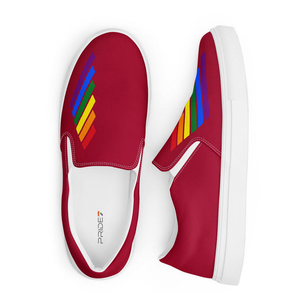 Gay Pride Modern Red Slip-On Shoes