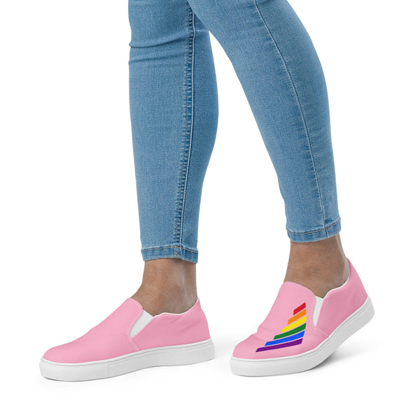 Gay Pride Modern Pink Slip-On Shoes