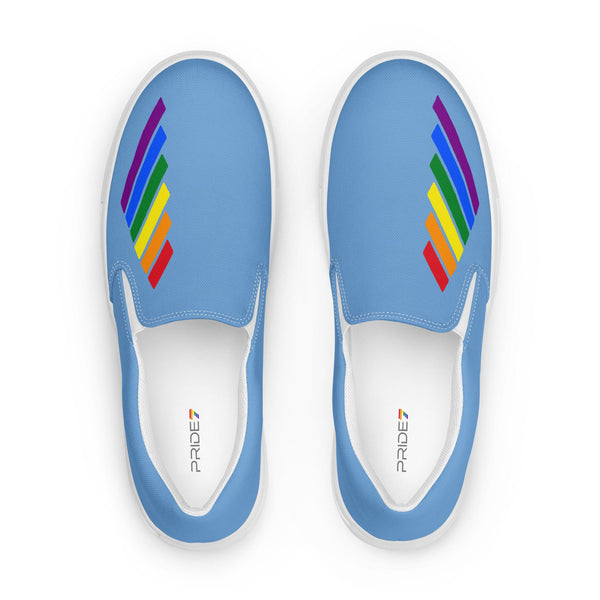 Gay Pride Modern Blue Slip-On Shoes