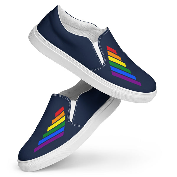 Gay Pride Modern Navy Slip-On Shoes