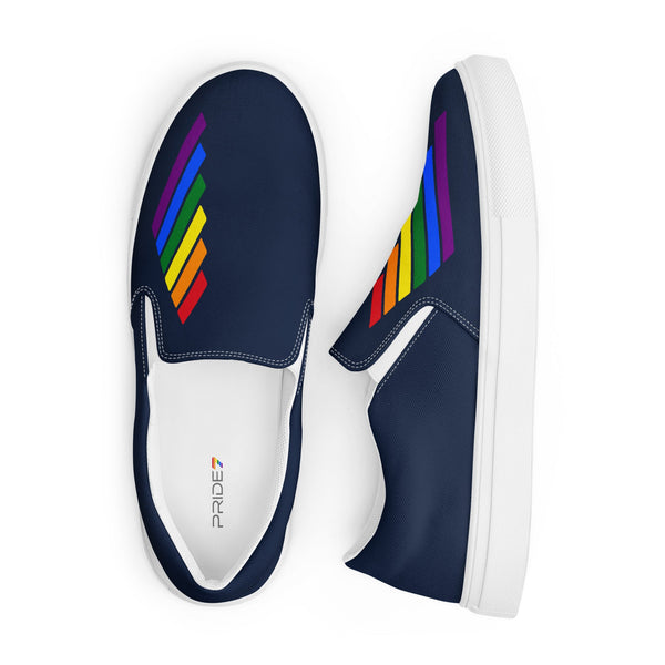 Gay Pride Modern Navy Slip-On Shoes