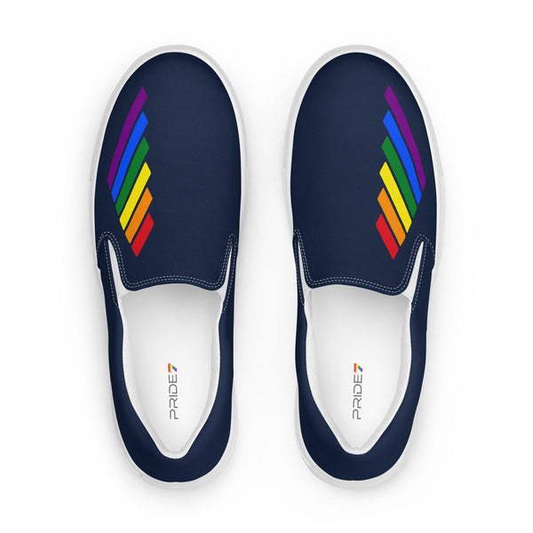 Gay Pride Modern Navy Slip-On Shoes