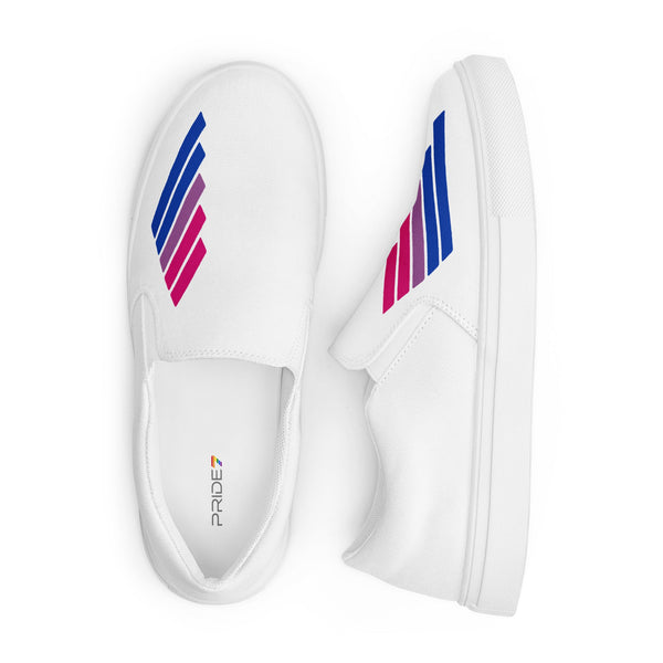 Bisexual Pride Modern White Slip-On Shoes