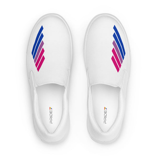 Bisexual Pride Modern White Slip-On Shoes