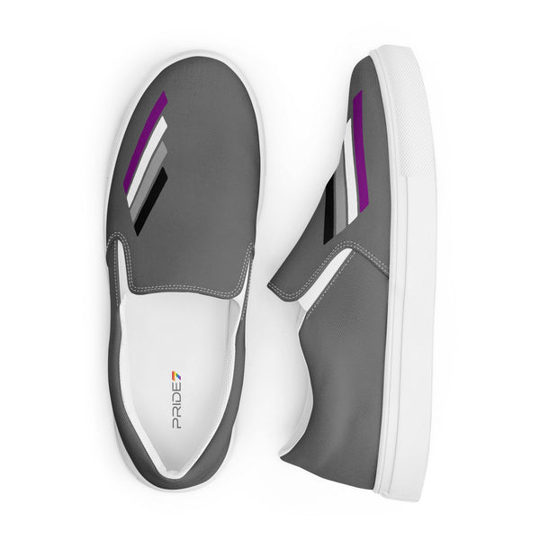 Asexual Pride Modern Gray Slip-On Shoes