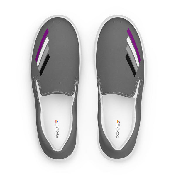 Asexual Pride Modern Gray Slip-On Shoes