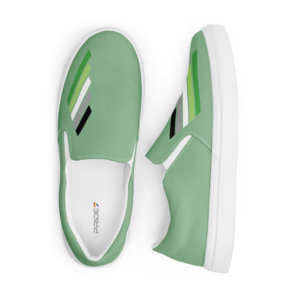 Aromantic Pride Modern Green Slip-On Shoes