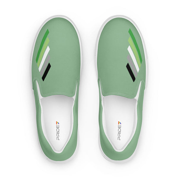 Aromantic Pride Modern Green Slip-On Shoes