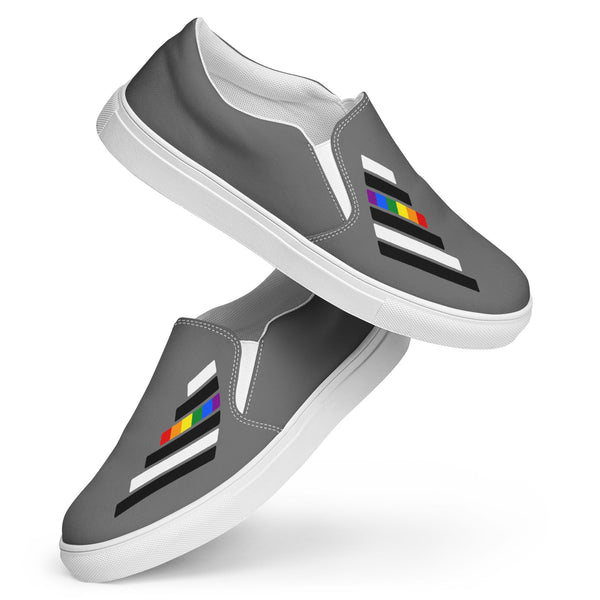 Ally Pride Modern Gray Slip-On Shoes