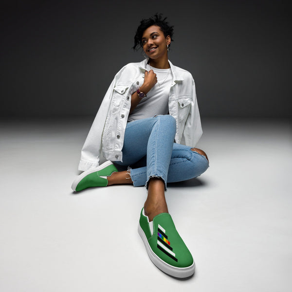 Ally Pride Modern Green Slip-On Shoes