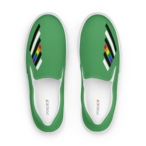 Ally Pride Modern Green Slip-On Shoes