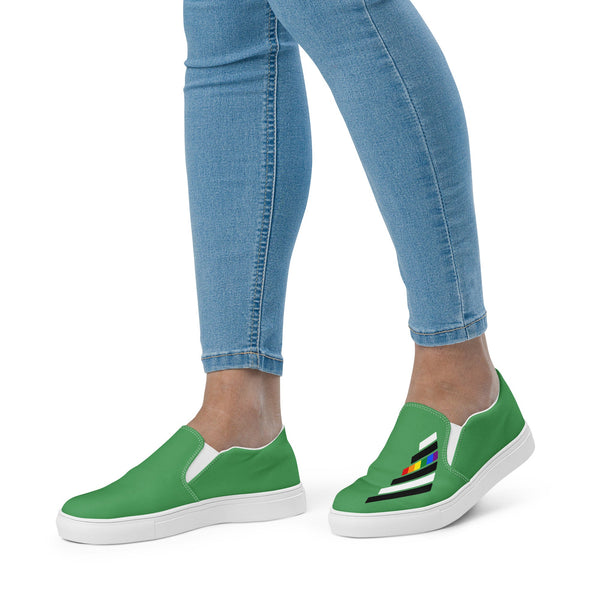 Ally Pride Modern Green Slip-On Shoes