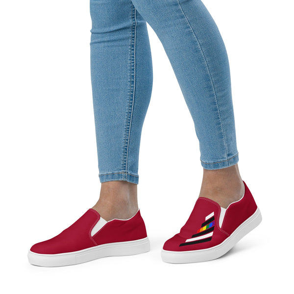 Ally Pride Modern Red Slip-On Shoes