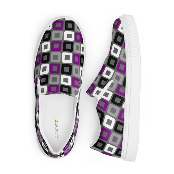 Asexual Pride Casual Gray Slip-On Shoes