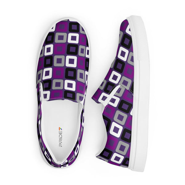 Asexual Pride Casual Purple Slip-On Shoes