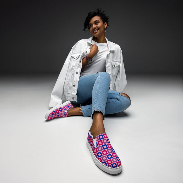 Bisexual Pride Casual Pink Slip-On Shoes