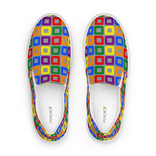 Gay Pride Casual Gray Slip-On Shoes