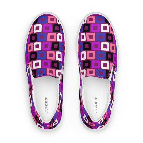 Genderfluid Pride Casual Violet Slip-On Shoes