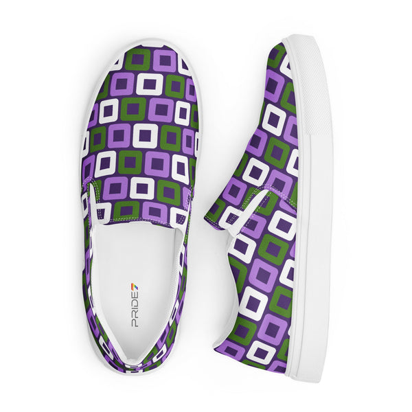 Genderqueer Pride Casual Purple Slip-On Shoes