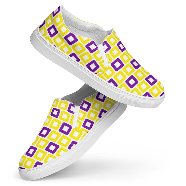 Intersex Pride Casual White Slip-On Shoes