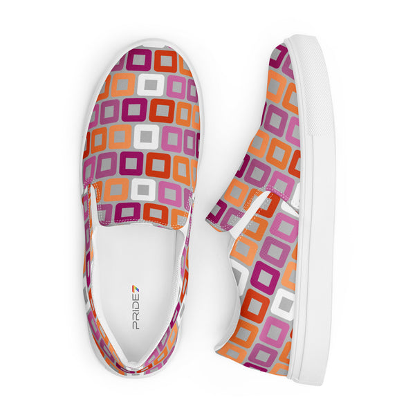 Lesbian Pride Casual Gray Slip-On Shoes