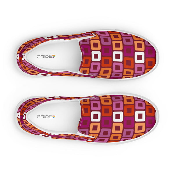 Lesbian Pride Casual Burgundy Slip-On Shoes