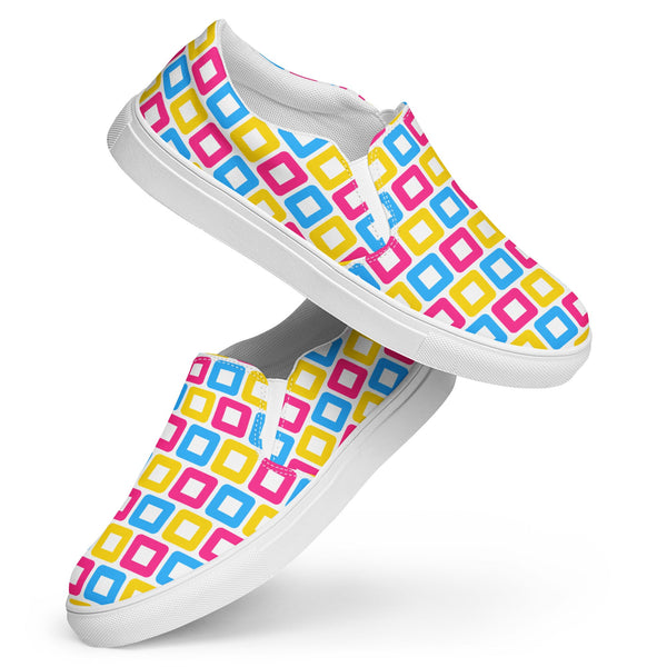 Pansexual Pride Casual White Slip-On Shoes