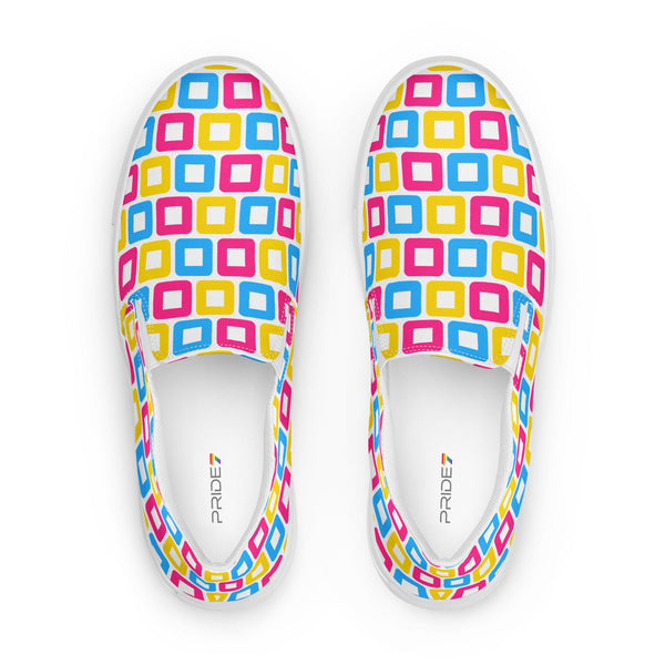 Pansexual Pride Casual White Slip-On Shoes