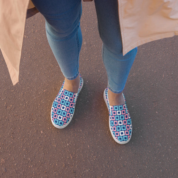 Transgender Pride Casual Navy Slip-On Shoes