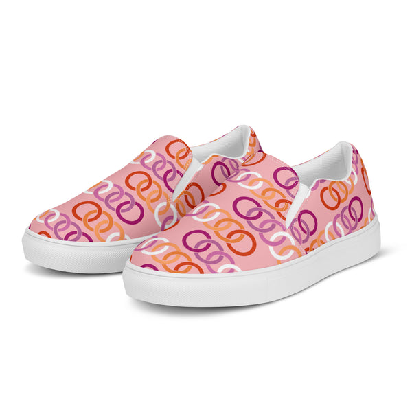 Lesbian Pride Classic Pink Slip-On Shoes