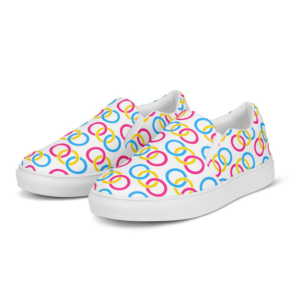 Pansexual Pride Classic White Slip-On Shoes