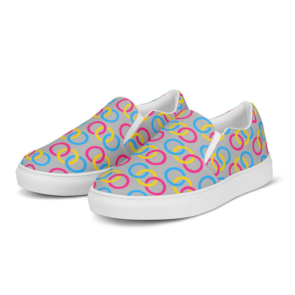 Pansexual Pride Classic Gray Slip-On Shoes